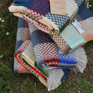 100% Recycled Wool Chunky Celtic Weave Blanket/Rug (120x150cm) *Restocking 2026