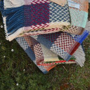 100% Recycled Wool Chunky Celtic Weave Blanket/Rug (120x150cm) *Restocking 2026
