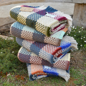 100% Recycled Wool Chunky Celtic Weave Blanket/Rug (120x150cm) *Restocking 2026