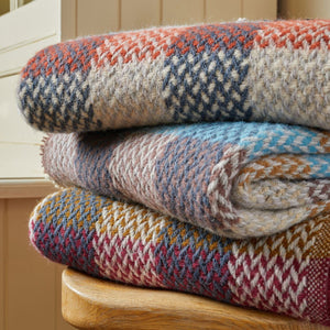 100% Recycled Wool Chunky Celtic Weave Blanket/Rug (120x150cm) *Restocking 2026