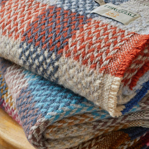 100% Recycled Wool Chunky Celtic Weave Blanket/Rug (120x150cm) *Restocking 2026