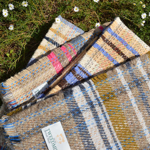 100% Random Recycled Wool Blanket/Rug - Large (183x150cm)