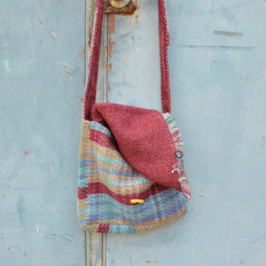 Messenger Bag 100% Recycled Wool Shoulder Satchel