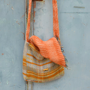 Messenger Bag 100% Recycled Wool Shoulder Satchel