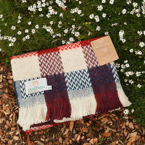 100% Recycled Wool Chunky Celtic Weave Blanket/Rug (150x120cm)