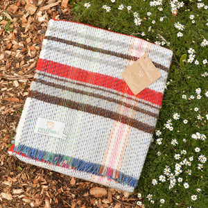 100% Random Recycled Wool Blanket/Rug - Large (183x150cm)