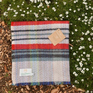 100% Random Recycled Wool Blanket/Rug - Large (183x150cm)