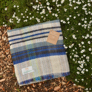 100% Random Recycled Wool Blanket/Rug - Large (183x150cm)