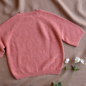 Women's Lise Half Sleeve Sweater - 100% Baby Alpaca - Sherbet (S-L)