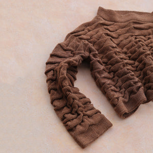 Helix Short Jumper - 100% Pure Wool - Chestnut