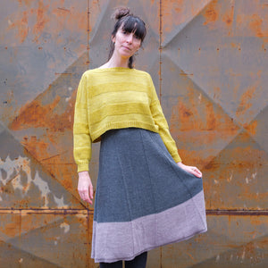 Moss Crop Jumper - Alpaca/Merino Tweed - Oxalis
