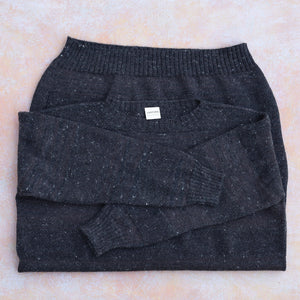 Moss Dress - Alpaca/Merino - Basalt Tweed