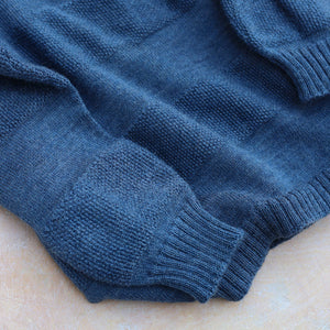 Moss Jumper - 100% Wool - Blue Melange