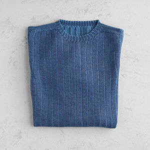 Nico Pullover - 100% Extra Fine Merino - Aqua Melange