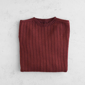 Nico Pullover - 100% Extra Fine Merino - Marsala