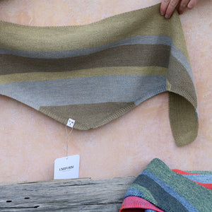 Triangle Knit Scarf - 100% Organic Plant Dyed GOTS Merino