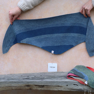 Triangle Knit Scarf - 100% Organic Plant Dyed GOTS Merino