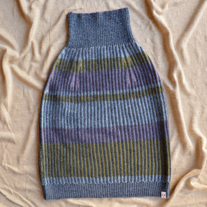 Mia Rib Knit Bellywarmer Skirt - Midi - 100% Plant Dyed Merino - Indigo *Pre-Order