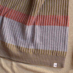 Womens Knitted Rib Skirt/Bellywarmer - Midi - 100% Plant Dyed Merino - Dusty Lilac