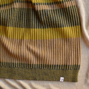 Womens Knitted Rib Skirt/Bellywarmer - Midi - 100% Plant Dyed Merino - Mustard