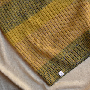 Womens Knitted Rib Skirt/Bellywarmer - Midi - 100% Plant Dyed Merino - Mustard