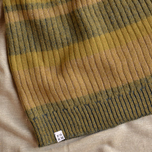 Womens Knitted Rib Skirt/Bellywarmer - Mini - 100% Plant Dyed Merino - Mustard