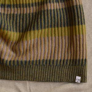 Womens Knitted Rib Skirt/Bellywarmer - Mini - 100% Plant Dyed Merino - Mustard