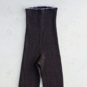 Harry Knitted Rib Leggings - 100% Extra Fine Merino - Espresso