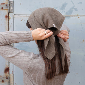 Triangle Knit Scarf - Organic Linen/Merino Plant Dyed
