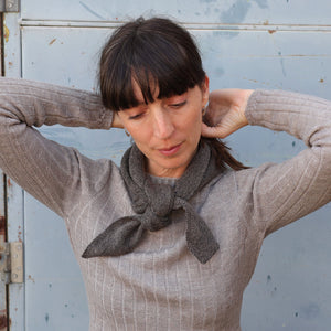 Triangle Knit Scarf - Organic Linen/Merino Plant Dyed