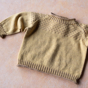 Smocked Baby Jumper - 100% Organic Plant Dyed GOTS Merino Wool (0-3y)