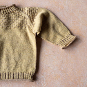 Smocked Baby Jumper - 100% Organic Plant Dyed GOTS Merino Wool (0-3y)