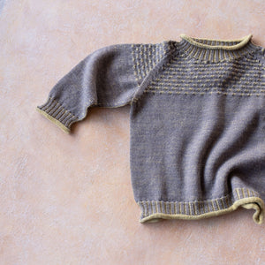 Smocked Baby Jumper - 100% Organic Plant Dyed GOTS Merino Wool (0-3y)