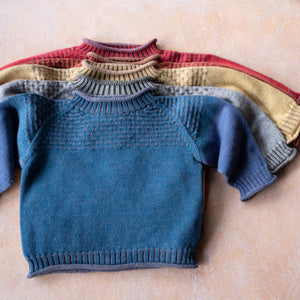 Smocked Baby Jumper - 100% Organic Plant Dyed GOTS Merino Wool (0-3y)