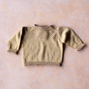 Smocked Baby Jumper - 100% Organic Plant Dyed GOTS Merino Wool (0-3y)