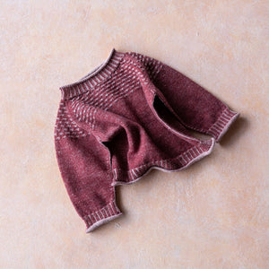 Smocked Baby Jumper - 100% Organic Plant Dyed GOTS Merino Wool (0-3y)