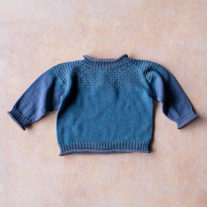 Smocked Baby Jumper - 100% Organic Plant Dyed GOTS Merino Wool (0-3y)