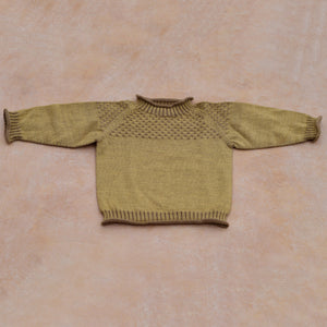 Smocked Baby Jumper - 100% Organic Plant Dyed GOTS Merino Wool (0-3y)