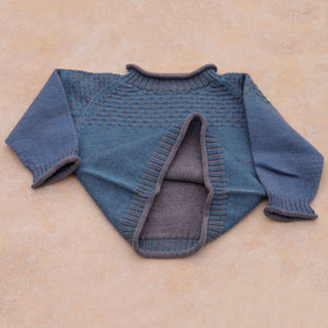 Smocked Baby Jumper - 100% Organic Plant Dyed GOTS Merino Wool (0-3y)