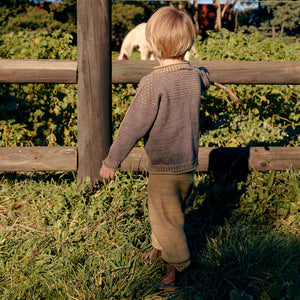 Smocked Baby Jumper - 100% Organic Plant Dyed GOTS Merino Wool (0-3y)