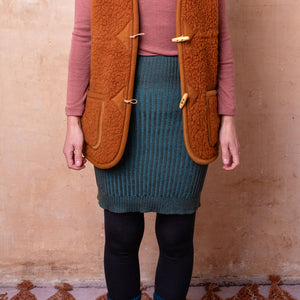 Mia Rib Knit Bellywarmer Skirt - Mini - 100% Extrafine Merino