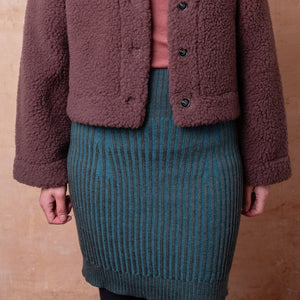 Mia Rib Knit Bellywarmer Skirt - Mini - 100% Extrafine Merino