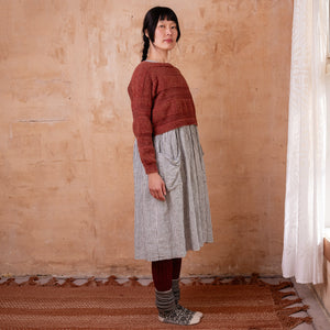 Moss Tweed Crop Jumper - Alpaca/Merino - Autumn *Pre-Order
