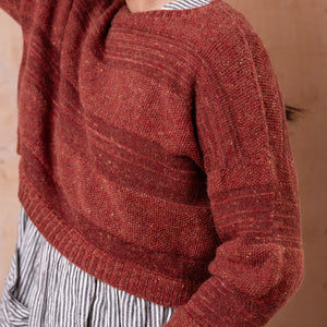 Moss Tweed Crop Jumper - Alpaca/Merino - Autumn *Pre-Order
