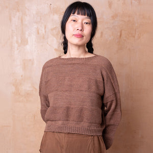 Moss Crop Jumper - 100% Wool - Chestnut