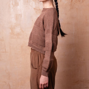 Moss Crop Jumper - 100% Wool - Chestnut