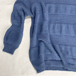 Moss Jumper - Pure New Wool - Blue Melange