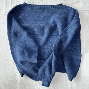 Moss Crop Jumper - 100% Wool - Blue Melange