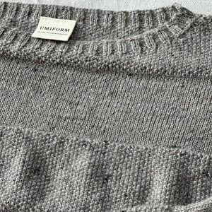 Moss Tweed Crop Jumper - Alpaca/Merino - Grey