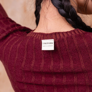 Nico Pullover - 100% Extra Fine Merino - Marsala *Pre-Order